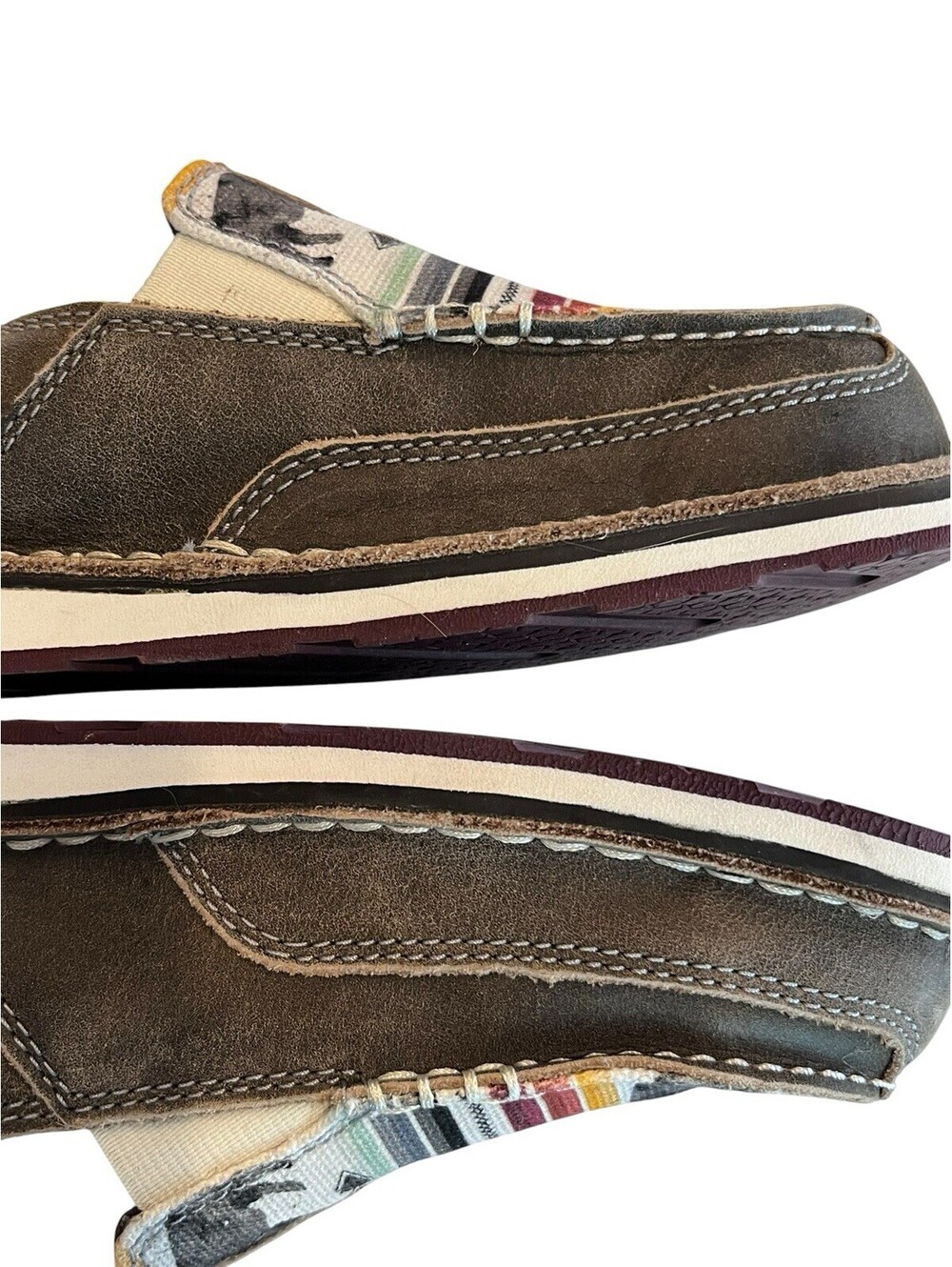 Ariat Slip on Cruiser Shoes Womens Sz 9 Buffalo Blanket 3127.9 Brown - Picture 9 of 9
